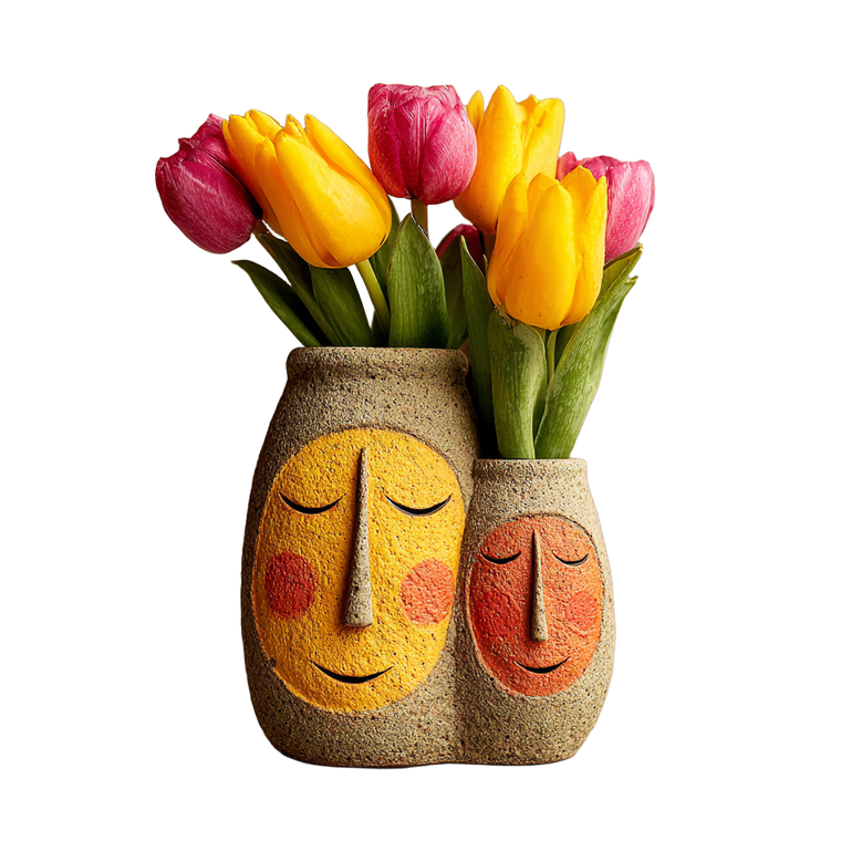 Cartoon Face Vases Vinyl Car Decal Sticker – Waterproof & UV-Resistant 3.4133333333333336"