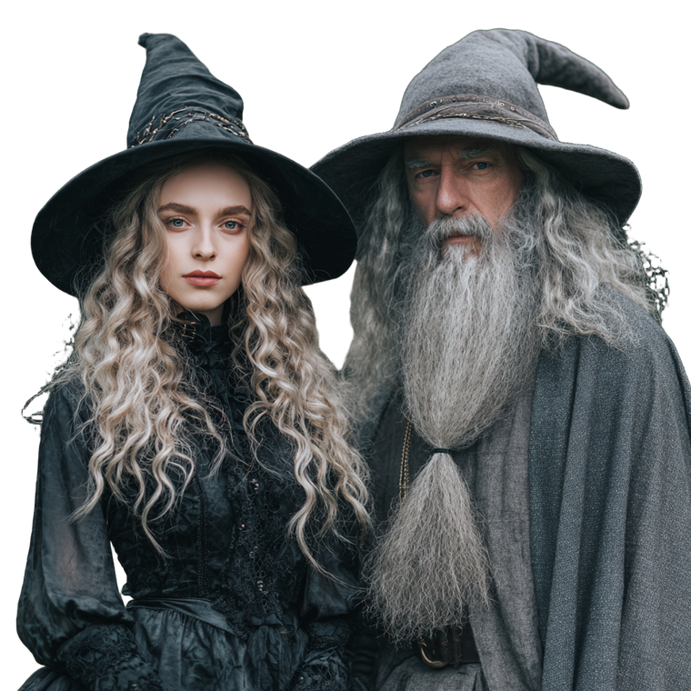 Witch And Wizard V2 Vinyl Car Decal Sticker – Waterproof & UV-Resistant 3.4133333333333336"