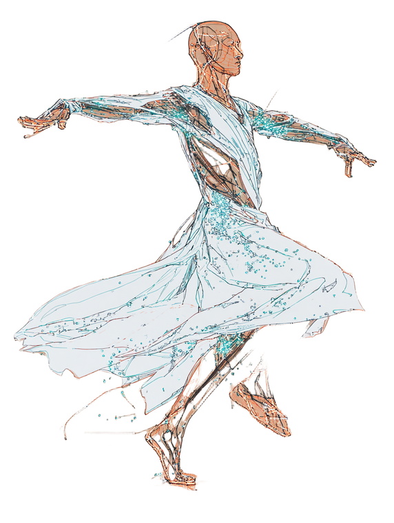 Surreal Starry Dancer Vinyl Car Decal Sticker – Waterproof & UV-Resistant 4.1066666666666665"