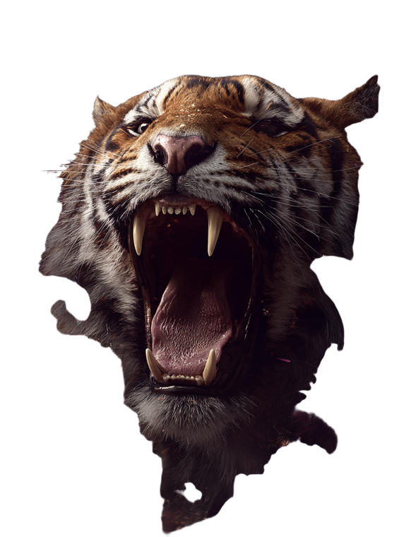 Titanium Tiger Portrait Vinyl Car Decal Sticker – Waterproof & UV-Resistant 8.213333333333333"