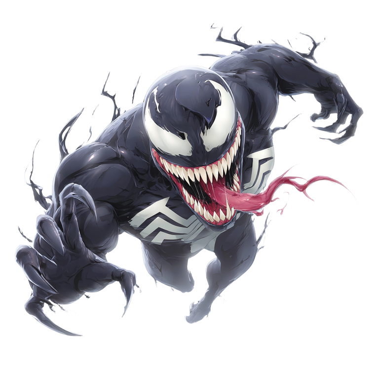 Cartoonish Venom Vinyl Car Decal Sticker – Waterproof & UV-Resistant 3.4133333333333336"
