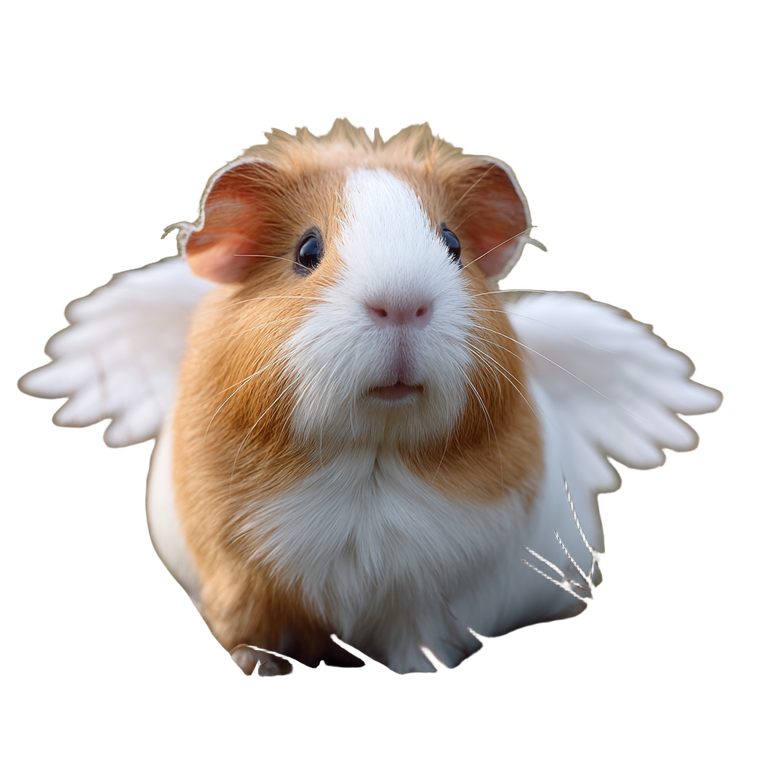 Winged Guinea Pig Vinyl Car Decal Sticker – Waterproof & UV-Resistant 6.826666666666667"