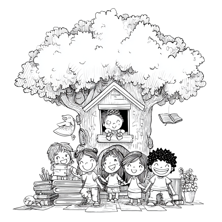 Tree House Magic Vinyl Car Decal Sticker – Waterproof & UV-Resistant 3.4133333333333336"