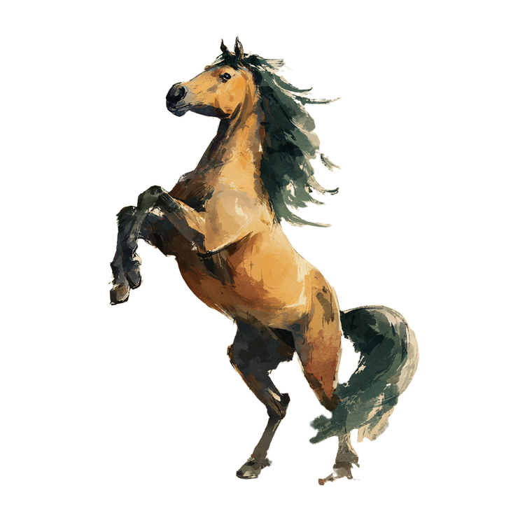 Majestic Golden Horse V5 Vinyl Car Decal Sticker – Waterproof & UV-Resistant 3.4133333333333336"
