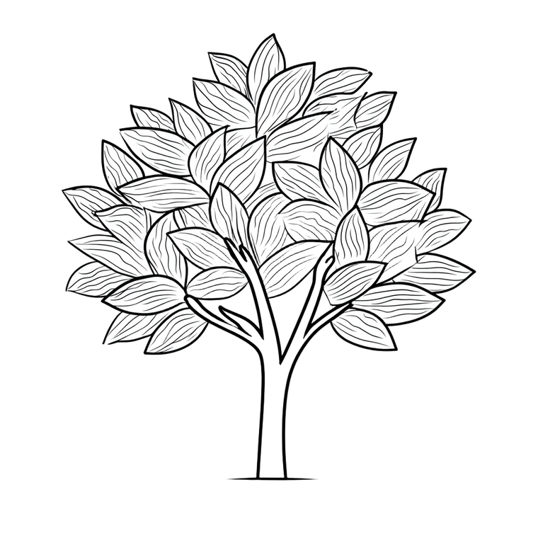 Minimalist Tree V2 Vinyl Car Decal Sticker – Waterproof & UV-Resistant 3.4133333333333336"