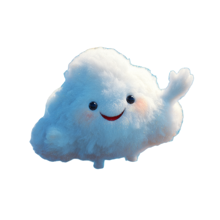 Joyful Cloud Character V2 Vinyl Car Decal Sticker – Waterproof & UV-Resistant 3.4133333333333336"