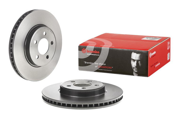 Brembo Brake Rotor for Dodge & Chrysler | High Carbon Cast Iron, Superior Cooling, 2-Year Warranty