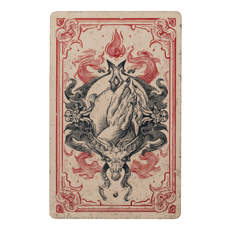 Imp Tarot Card Vinyl Car Decal Sticker – Waterproof & UV-Resistant 3.4133333333333336"