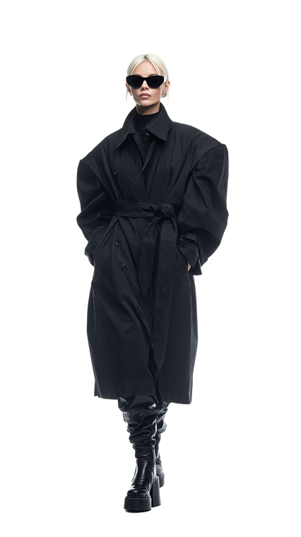 Fashion Model Trench Vinyl Car Decal Sticker – Waterproof & UV-Resistant 9.706666666666667"