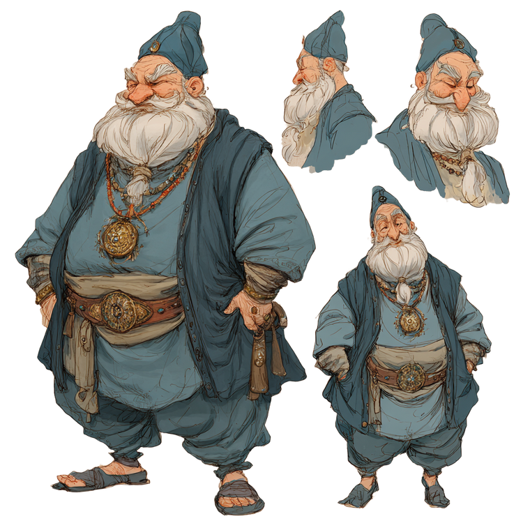 Fantasy Arabic Dwarf Vinyl Car Decal Sticker – Waterproof & UV-Resistant 3.4133333333333336"