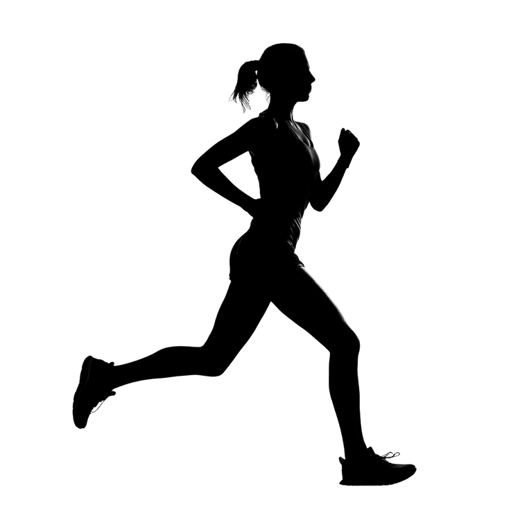 Female Runner Silhouette Vinyl Car Decal Sticker – Waterproof & UV-Resistant 3.4133333333333336"