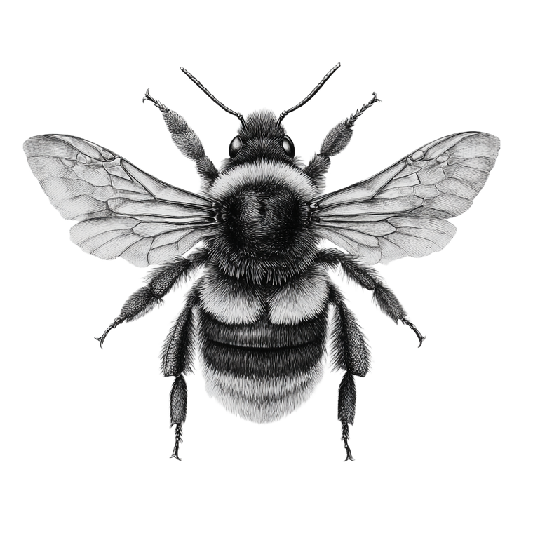 Bumblebee Drawing V2 Vinyl Car Decal Sticker – Waterproof & UV-Resistant 6.826666666666667"