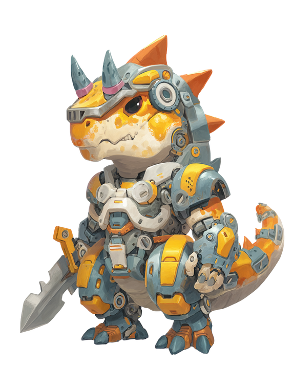 Mecha Dino Warrior Vinyl Car Decal Sticker – Waterproof & UV-Resistant 4.1066666666666665"