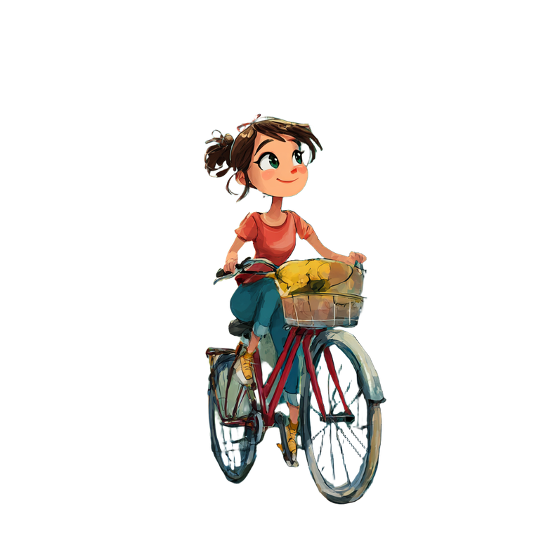 Cute Girl Biking Vinyl Car Decal Sticker – Waterproof & UV-Resistant 6.826666666666667"