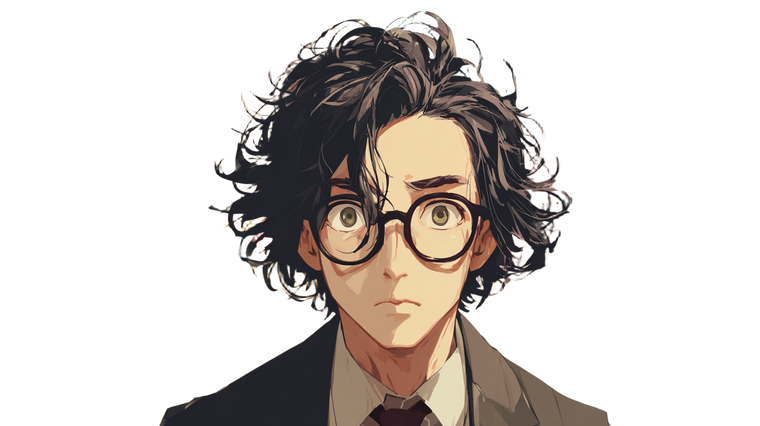 Business Anime Boy Vinyl Car Decal Sticker – Waterproof & UV-Resistant 2.72"