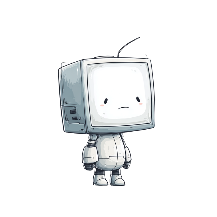 Cute White Robot V8 Vinyl Car Decal Sticker – Waterproof & UV-Resistant 6.826666666666667"