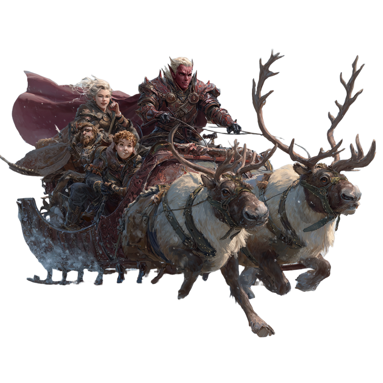 Fantasy Sleigh Ride Vinyl Car Decal Sticker – Waterproof & UV-Resistant 6.826666666666667"