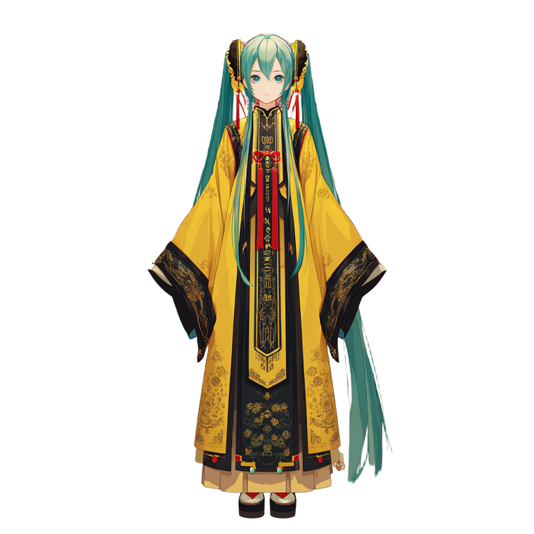 Ancient Miku Robe Vinyl Car Decal Sticker – Waterproof & UV-Resistant 3.4133333333333336"
