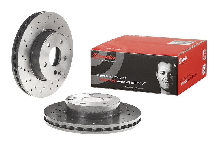 Upgrade Your Mercedes-Benz Wheels | Brembo Brake Rotor for C250,C300 | Vented Cross Drilled Design