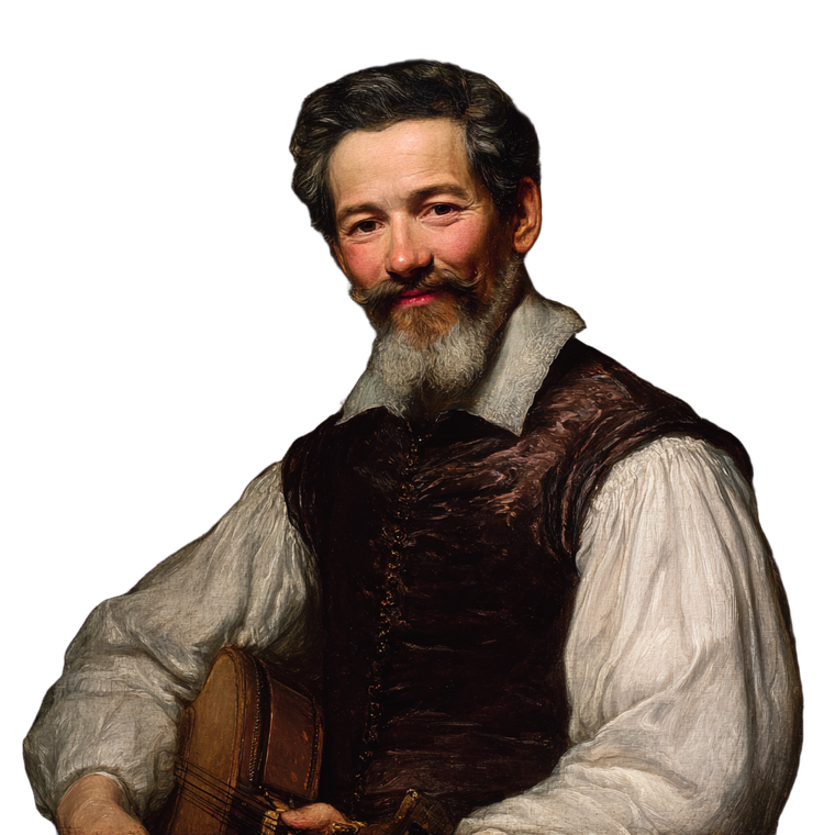 Monteverdi Portrait Vinyl Car Decal Sticker – Waterproof & UV-Resistant 3.4133333333333336"