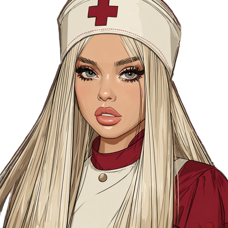 Nurse Bratz Doll Vinyl Car Decal Sticker – Waterproof & UV-Resistant 3.4133333333333336"