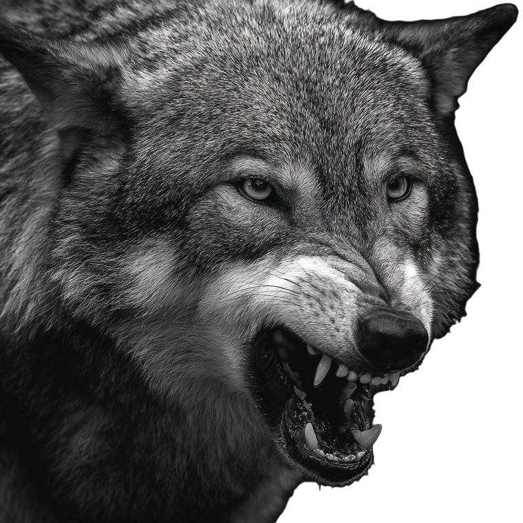Snarling Wolf V26 Vinyl Car Decal Sticker – Waterproof & UV-Resistant 3.4133333333333336"