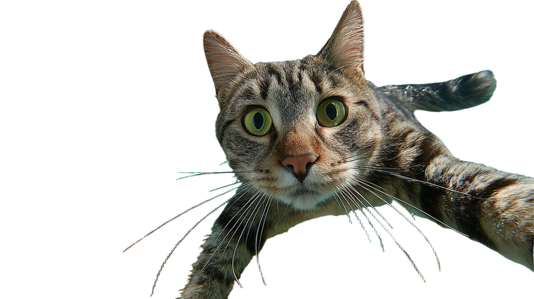Swimming Tabby Cat Vinyl Car Decal Sticker – Waterproof & UV-Resistant 5.4