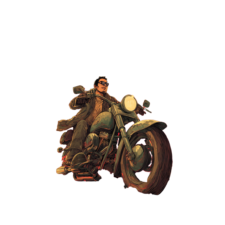 Fleeing Motorcyclist Vinyl Car Decal Sticker – Waterproof & UV-Resistant 3.4133333333333336"