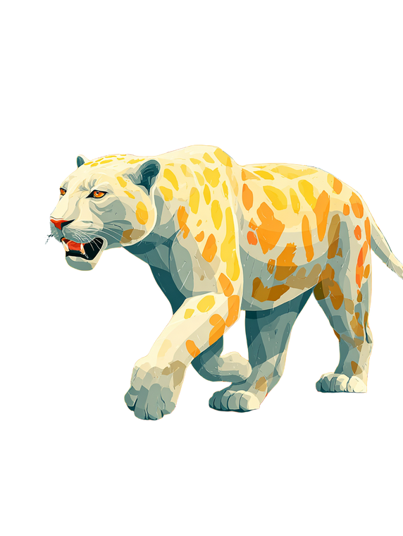 White Panther Silhouette Vinyl Car Decal Sticker – Waterproof & UV-Resistant 8.213333333333333"