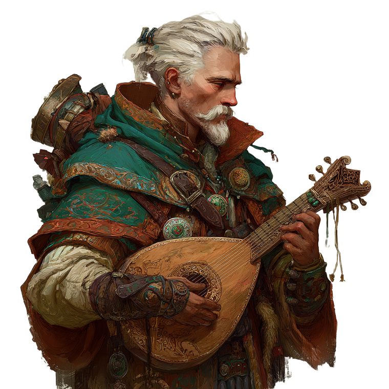 Fantasy Bard V5 Vinyl Car Decal Sticker – Waterproof & UV-Resistant 3.4133333333333336"