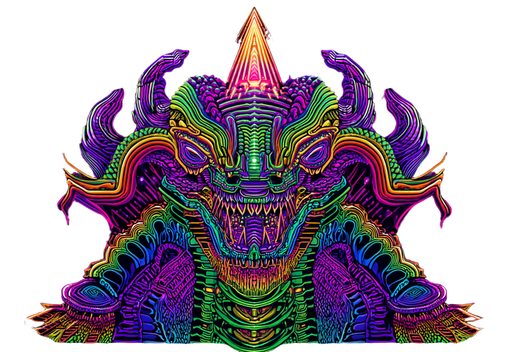 Neon Alien Art V2 Vinyl Car Decal Sticker – Waterproof & UV-Resistant 5.97333333333333