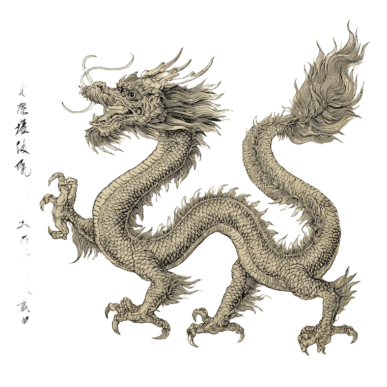 Chinese Zodiac Dragon Vinyl Car Decal Sticker – Waterproof & UV-Resistant 6.826666666666667"
