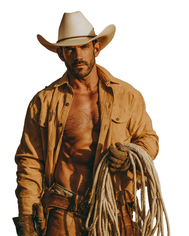 Cowboy Bodybuilder Vinyl Car Decal Sticker – Waterproof & UV-Resistant 4.0"