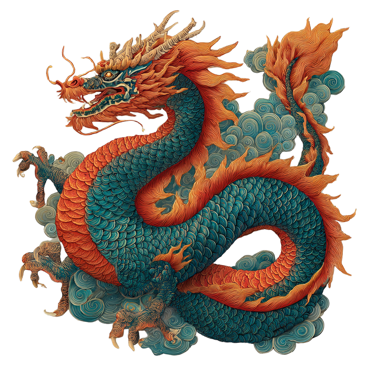 Chinese Dragon V21 Vinyl Car Decal Sticker – Waterproof & UV-Resistant 6.826666666666667"
