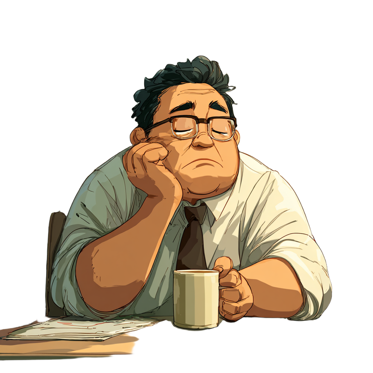 Thoughtful Office Worker V2 Vinyl Car Decal Sticker – Waterproof & UV-Resistant 3.4133333333333336"