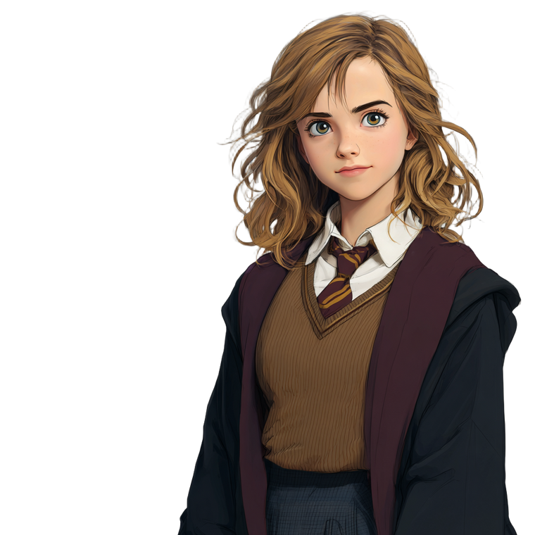 Young Hermione Anime Vinyl Car Decal Sticker – Waterproof & UV-Resistant 6.826666666666667"