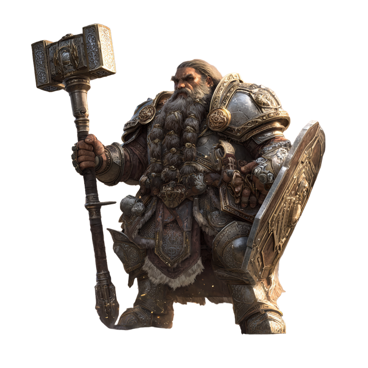 Dwarf Paladin V8 Vinyl Car Decal Sticker – Waterproof & UV-Resistant 6.826666666666667"