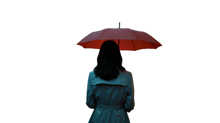 Rainy Evening Stroll Vinyl Car Decal Sticker – Waterproof & UV-Resistant 5.4