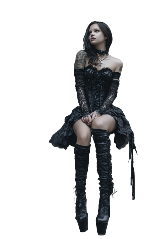 Gothic Metal Beauty Vinyl Car Decal Sticker – Waterproof & UV-Resistant 8.96"