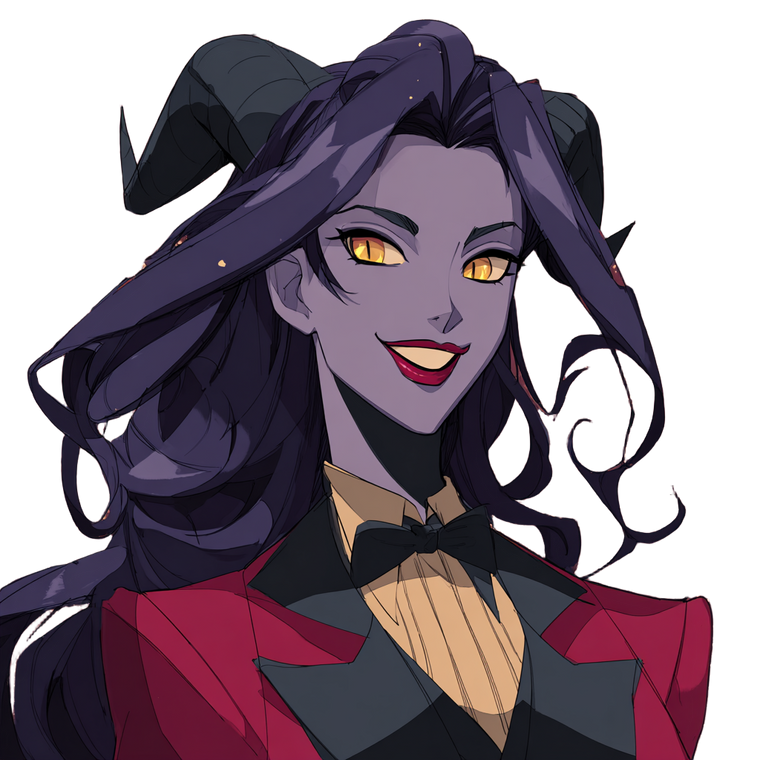 Horned Anime Woman V2 Vinyl Car Decal Sticker – Waterproof & UV-Resistant 3.4133333333333336"