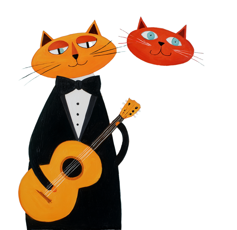 Cartoon Cats Duo V4 Vinyl Car Decal Sticker – Waterproof & UV-Resistant 3.4133333333333336"