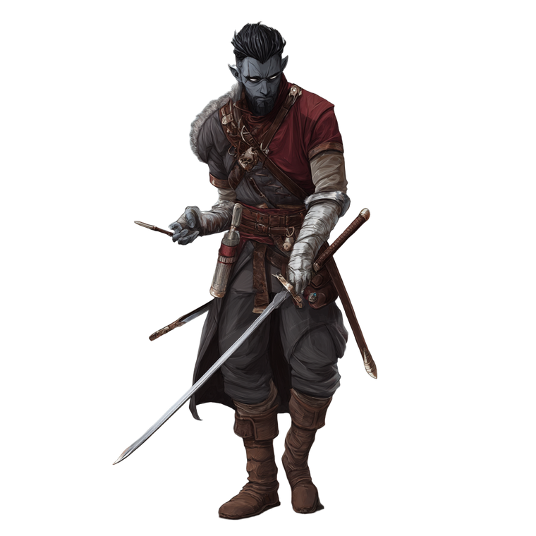 Grey Swordsman Vinyl Car Decal Sticker – Waterproof & UV-Resistant 3.4133333333333336"