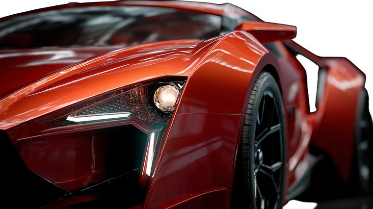 Futuristic Sports Car V10 Vinyl Car Decal Sticker – Waterproof & UV-Resistant 2.72"