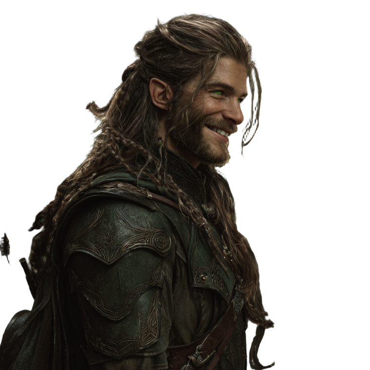 Handsome Forest Elf V2 Vinyl Car Decal Sticker – Waterproof & UV-Resistant 3.4133333333333336"