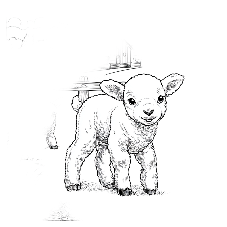 Joyful Farm Lamb Vinyl Car Decal Sticker – Waterproof & UV-Resistant 6.826666666666667"