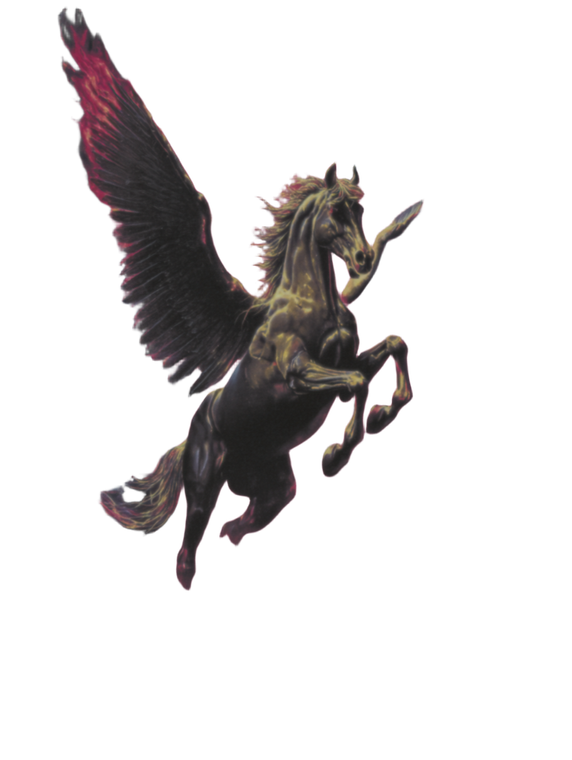 Flaming Pegasus Vinyl Car Decal Sticker – Waterproof & UV-Resistant 8.213333333333333"