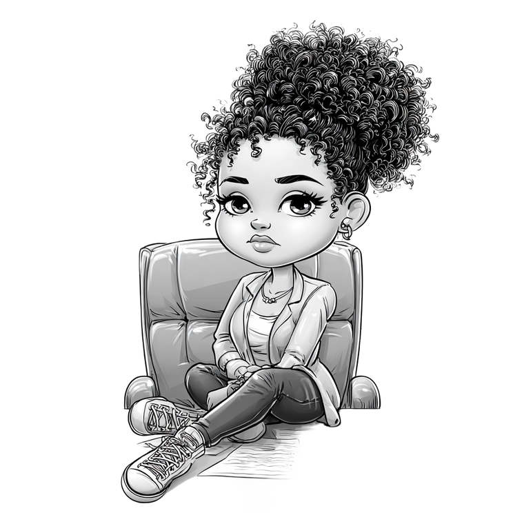 Girl Doing Homework V4 Vinyl Car Decal Sticker – Waterproof & UV-Resistant 6.826666666666667"