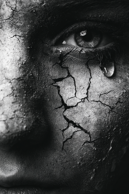 Cracked Face V2 Vinyl Car Decal Sticker – Waterproof & UV-Resistant 4.4