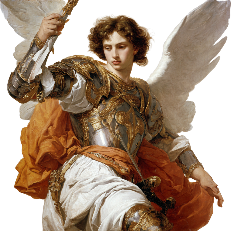 Archangel Michael Trampling Vinyl Car Decal Sticker – Waterproof & UV-Resistant 3.4133333333333336"