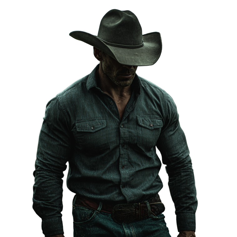 Cowboy Portrait V5 Vinyl Car Decal Sticker – Waterproof & UV-Resistant 6.826666666666667"